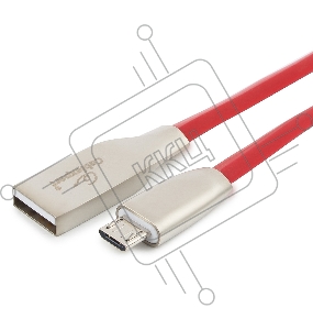 Кабель USB 2.0 Cablexpert CC-G-mUSB01R-1M, AM/microB, серия Gold, длина 1м, красный, блистер