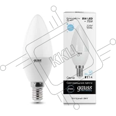 Лампа светодиодная LED 8Вт E14 220В 6500К Elementary свеча 33138 Gauss
