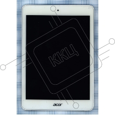 Модуль (матрица + тачскрин) для Acer Iconia A1-830 белый с рамкой