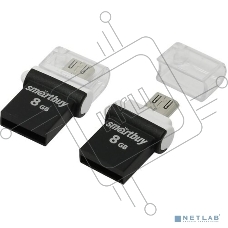 Флешка USB Smartbuy 2.0 8 Gb Smartbuy OTG POKO series черный