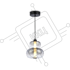 Подвесной светодиодный светильник Ambrella light LH11052 BK/SM черный/дымчатый 12W 3000K D230*265