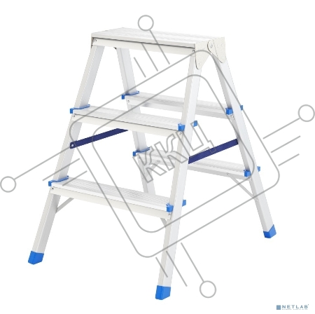 Стремянка СИБРТЕХ 97923 двусторонняя 3ст алюминиевая