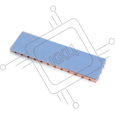 Медный  радиатор для М.2 SSD с термопрокладкой 0,5 мм, 70х20х3 мм