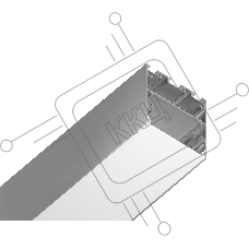 Алюминиевый профиль Ambrella light GP3050AL серебро 2000*42*45
