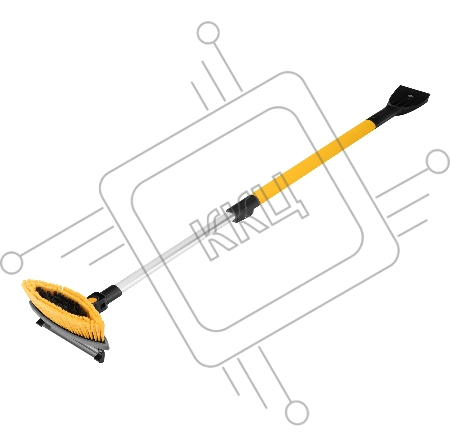 Щетка сметка со скребком, телескоп, поворотная голова, водосгон 950-1320 мм //Denzel