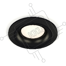 Комплект встраиваемого светильника Ambrella light XC7622002 SBK/PBK черный песок/черный полированный MR16 GU5.3 (C7622, N7011)