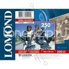 Фотобумага Lomond для струйной печати, A6, 250 г/м2, 500 листов (Полуглянцевая тепло-белая, микропористая)
