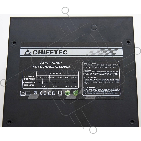 Блок питания Chieftec 550W RTL GPS-550A8 {ATX-12V V.2.3 PSU with 12 cm fan, Active PFC, fficiency >80% with power cord 230V only}