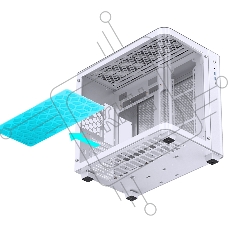 Корпус без блока питания Корпус JONSBO TK-3 White ATX без БП, mini-ITX, micro-ATX, белый