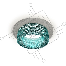 Комплект встраиваемого светильника Ambrella light XC6514043 SGR/BL серый песок/голубой MR16 GU5.3 (C6514, N6153)
