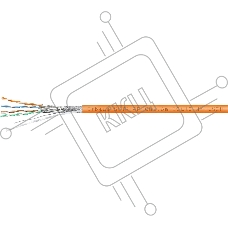 Кабель витая пара FTP 6а кат. 4 пары Cabeus SFTP-4P-Cat.6a-SOLID-IN-LSZH