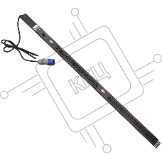 Блок распределения питания Lanmaster TWT-PDVMT1-6X36-32A верт.размещ. 6xC19 36xC13 с мониторингом 32A IEC 309 3м