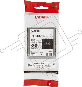 Картридж струйный Canon PFI-102Bk (0895B001) черный, 130 мл., для iPF605, iPF610, iPF650, iPF655, iPF710, iPF750, iPF755, LP17, iPF510