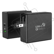 Сетевое зарядное устройство  (ACD-P602W-V1B) 60Вт, 2xUSB 1PD+1QC, 3.6~20В/3А RTL