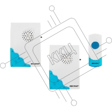 Беспроводной дверной звонок с двумя вызывными панелями кнопка IP 44 REXANT  RX-5