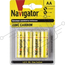 Элемент питания солевой NAVIGATOR 94 758 NBT-NS-R6-BP4 (блист.4шт) 94758