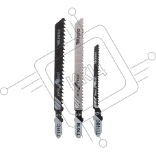 Набор полотен для электролобзика KRANZ № 1 T101B/T111C/T119BO (3 шт./уп.) 