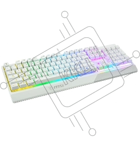 Клавиатура MSI Vigor GK30 белый USB Multimedia for gamer LED (подставка для запястий)