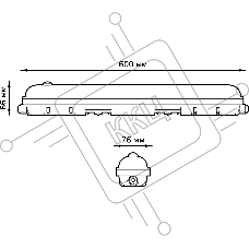 Светильник СПП-176 EVO 18W 1950lm 4000K 200-240V IP65 600*76*82мм ИК-сенс и соед в лин LED