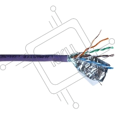 Кабель информационный Lanmaster LAN-6AFTP-HFLT-VI кат.6A FTP 4 пары 23AWG LSZH внутренний 305м фиолетовый
