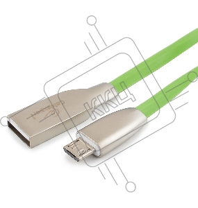 Кабель USB 2.0 Cablexpert CC-G-mUSB01Gn-1M, AM/microB, серия Gold, длина 1м, зеленый, блистер