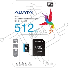 Карта памяти MICRO SDXC 512GB AUSDX512GUICL10A1-RA1 ADATA