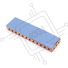 Медный радиатор для М.2 SSD с термопрокладкой 0,5 мм, 70х20х6 мм
