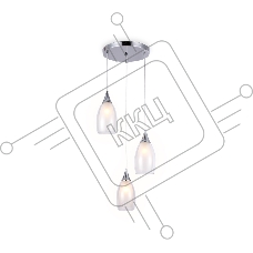Светильник Ambrella light TR3548/3 CH/CL хром/прозрачный E14 max 40W 370*130*1000
