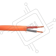 Кабель монтажный огнестойкий ТЕХНОКАБЕЛЬ-НН КПСнг(А)-FRLS-1х2х0,2, медный, неэкранированный, с низким дымо и газовыделением, 200 м, оранжевый