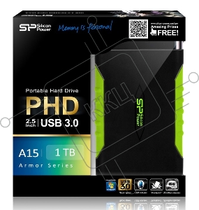Внешний жесткий диск Silicon Power USB 3.0 1Tb A15 SP010TBPHDA15S3K Armor 2.5