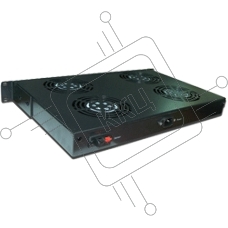 Блок вентиляторов Lanmaster (TWT-CBB-FANB4-RACK-T) 4 вент. с контроллером черный (упак.:1шт)