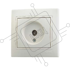 Розетка TV СП Мира проходная крем/крем. Lezard 701-0303-129