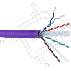 Кабель информационный Lanmaster LAN-6AUTP-HFLT-VI кат.6A UTP 4 пары 23AWG LSZH внутренний 305м фиолетовый