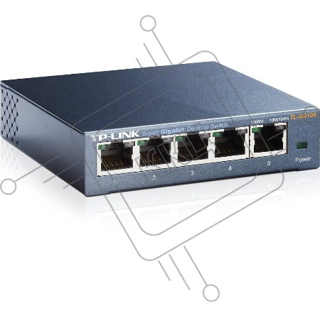 Коммутатор TP-Link SOHO  TL-SG105  5-port Desktop Gigabit Switch, 5 10/100/1000M RJ45 ports, metal case