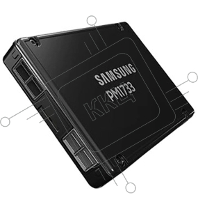 Твердотельный накопитель Samsung SSD 7680GB PM1733 2.5 PCIe Gen4 x4/dual port x2 R/W 7000/3800 MB/s R/W 1450K/135K IOPs DWPD1 5Y
