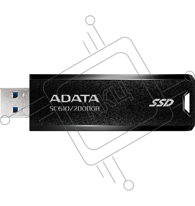 Накопитель SSD внешний USB 3.2 2TB BLACK SC610-2000G-CBK/RD ADATA