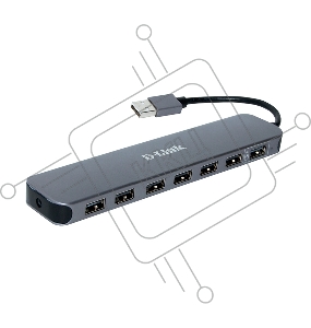 Концентраторы D-Link DUB-H7/E1A, 7-port USB 2.0 Hub.7 downstream USB type A (female) ports, 1 upstream USB type A (male), support Mac OS, Windows XP/Vista/7/8/10, Linux, support USB 1.1/2.0, fast charge mode.Powe
