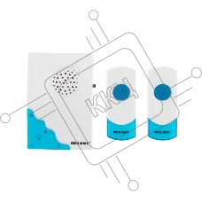 Беспроводной дверной звонок с двумя кнопками вызова IP 44 REXANT  RX-4