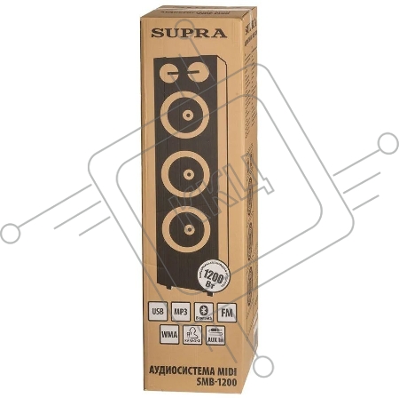 Минисистема Supra SMB-1200 черный 1200Вт FM USB BT SD