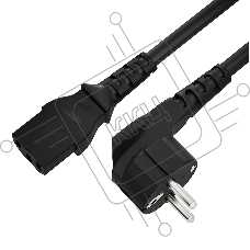 Кабель питания 4PH черный 1.5m, евровилка угловая Schuko - С13, 3*0,5mm, 4PH-R90424