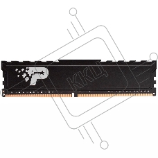 Оперативная память Patriot Signature, DDR4, 8GB (1x8 GB), 2400 MHz, CL17, DIMM, радиатор, чёрный