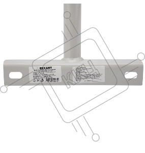Кронштейн для консольного светильника приставного монтажа 1 хомутом серый (сталь 2мм, 625*460*280 Ø57) REXANT