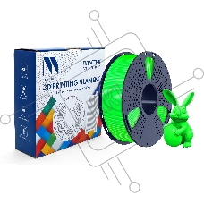 Филамент NVPRINT PETG Glow Green для 3D печати диаметр 1.75мм  длина 330 метров  масса 1 кг