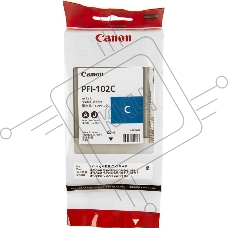 Картридж струйный Canon PFI-102C (0896B001) голубой (130 мл.) для Canon imagePROGRAF iPF605, iPF610., iPF650, iPF655, iPF710, iPF750, iPF755, LP17, iPF510