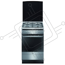 Плита газовая Hansa FCGX62020 серебристый, конфорок 4 шт, духовка 56 л, 60 см x 85 см x 60 см