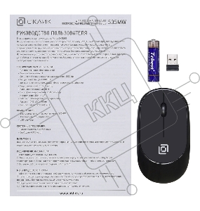 Мышь Oklick 535MW black/black optical (1000dpi) cordless USB (3but) [1103636]