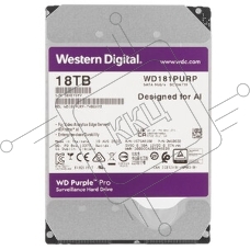 Жесткий диск HDD WD Purple Pro 18Tb 7200rpm SATA 512Mb 3.5