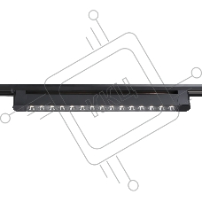 Трековый однофазный светильник Ambrella light GL6715 BK черный IP20 30W 4200K 24° 458*35*57