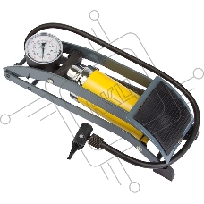 Насос FP-0902A ножной стационарный с манометром, цилиндр 55х120мм, шланг с автовентилем, стальной