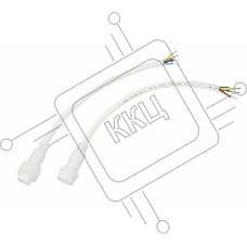 Соединительный кабель (4pin) герметичный (IP67) 4х0.75мм²  белый  REXANT